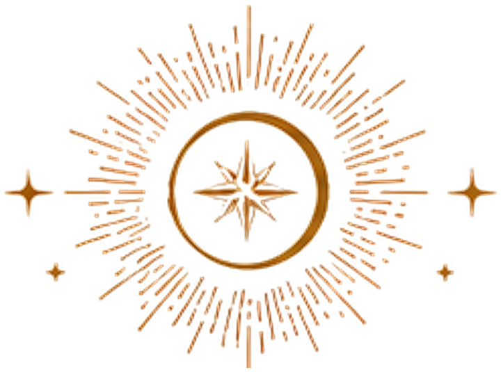 Alexandria McDonald sunburst compass emblem
